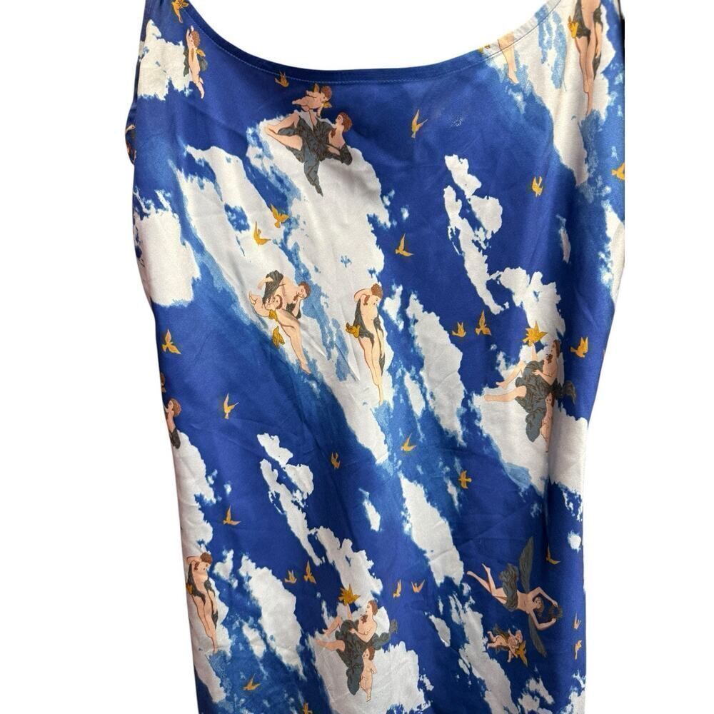 Reformation Freya Silk Dress Angel Cloud Print TAYLOR SWIFT Inspired - L - Picture 10 of 15